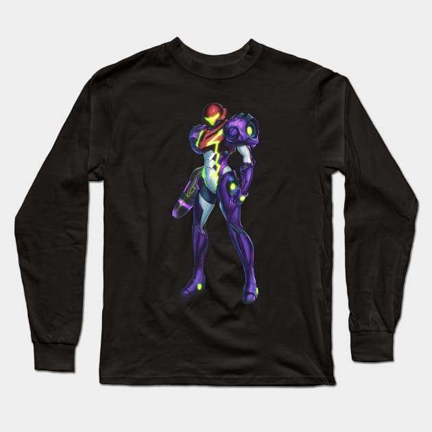 Samus (Dread Gravity Suit) Long Sleeve T-Shirt by hybridmink